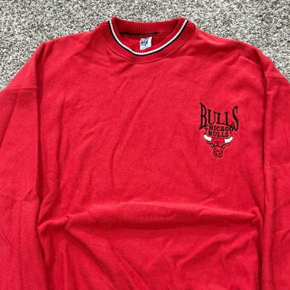 The Game Other - Vintage 90s Chicago Bulls Crewneck Sweatshirt Mens XL Red Embroidered NBA